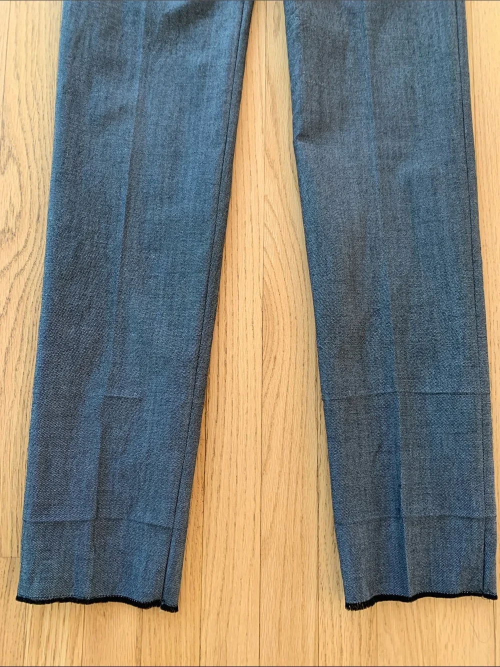 Gucci Men’s Wool Mohair Blend Straight Leg Dress Pants Two Tone Grey Melange 38